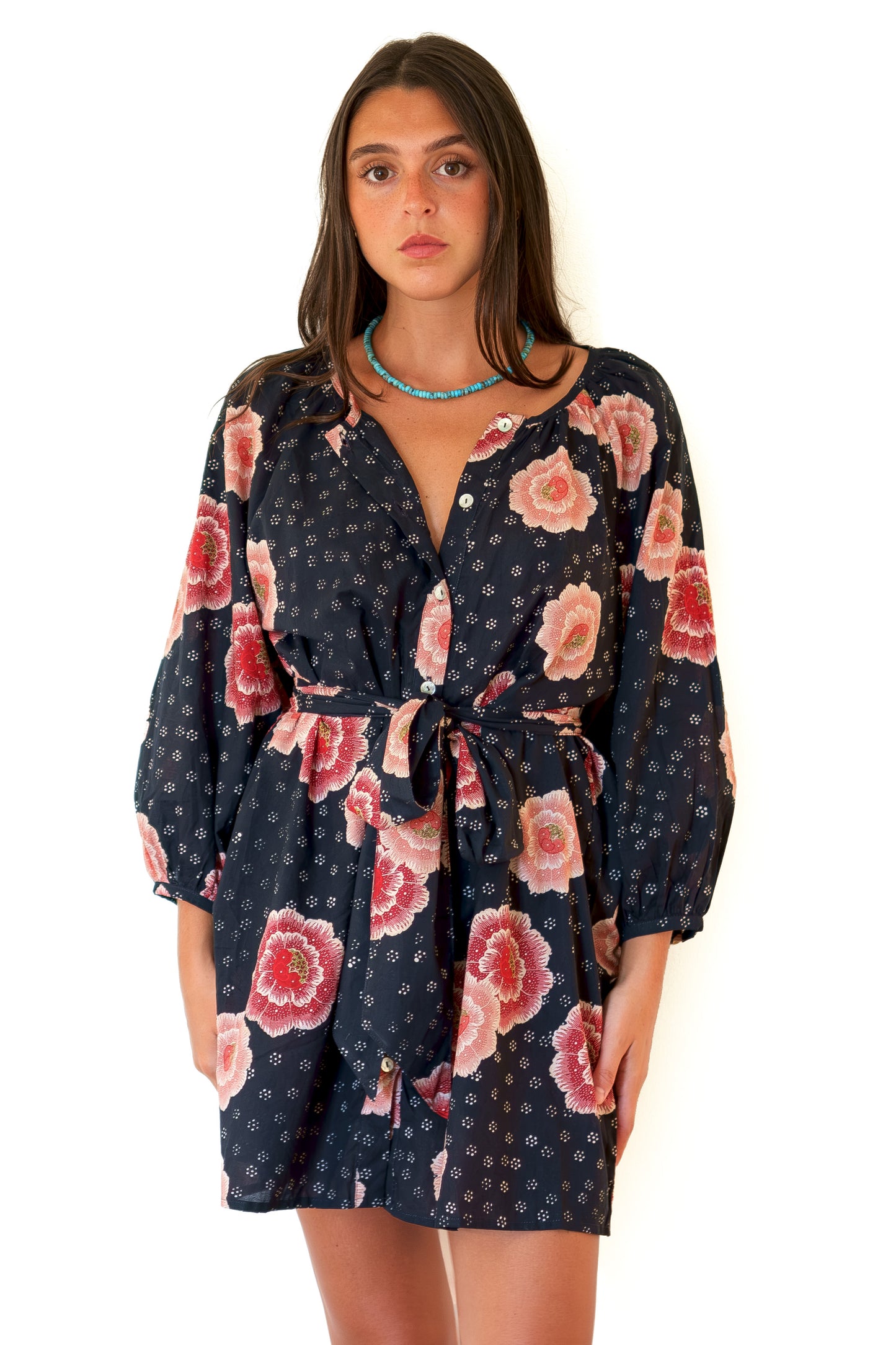 Natalie Martin Alex Short Dress - Poppy Cherry