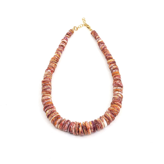 Graduated Spiny Oyster Shell Necklace