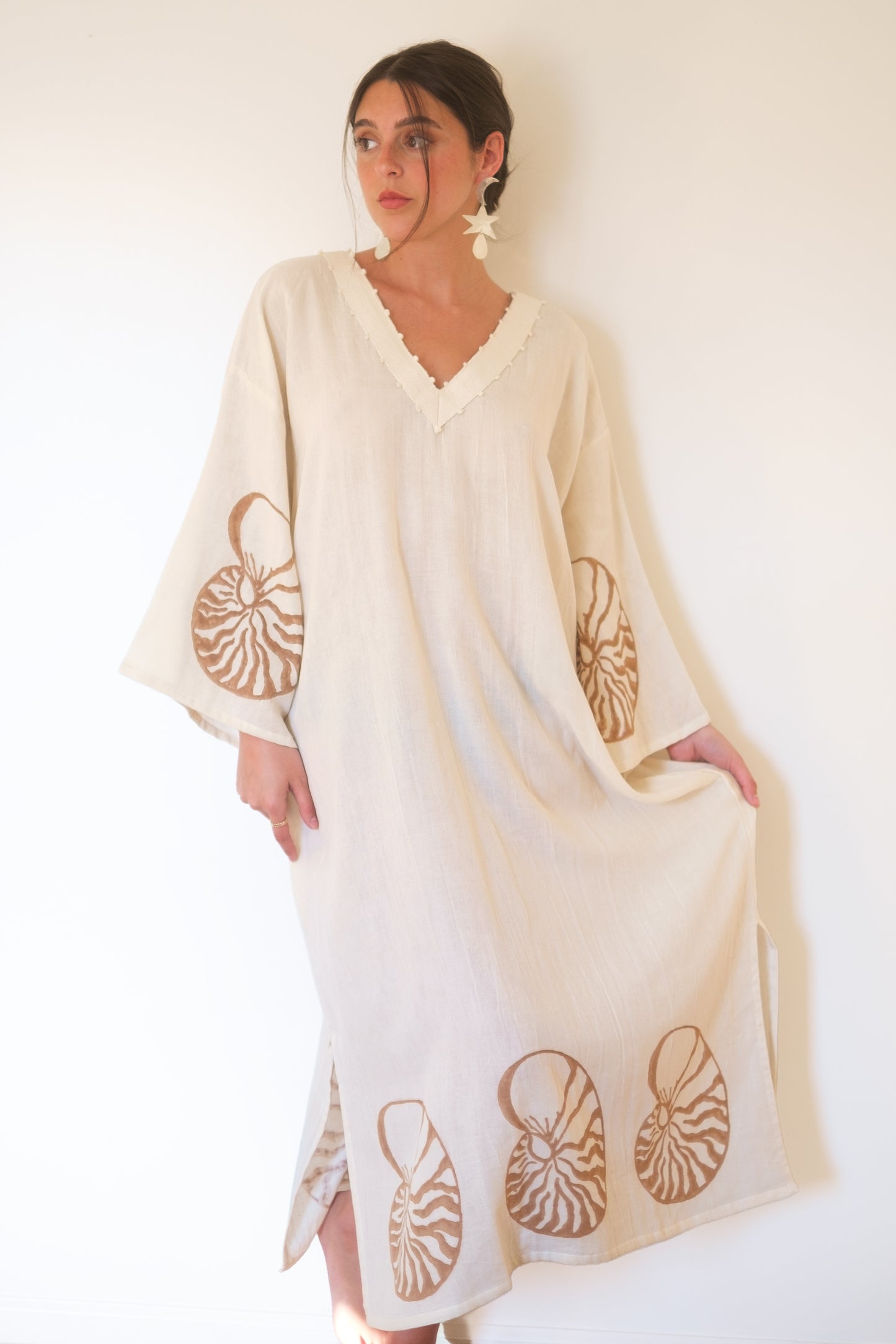Frae Noelle Caftan - Mocha Shell