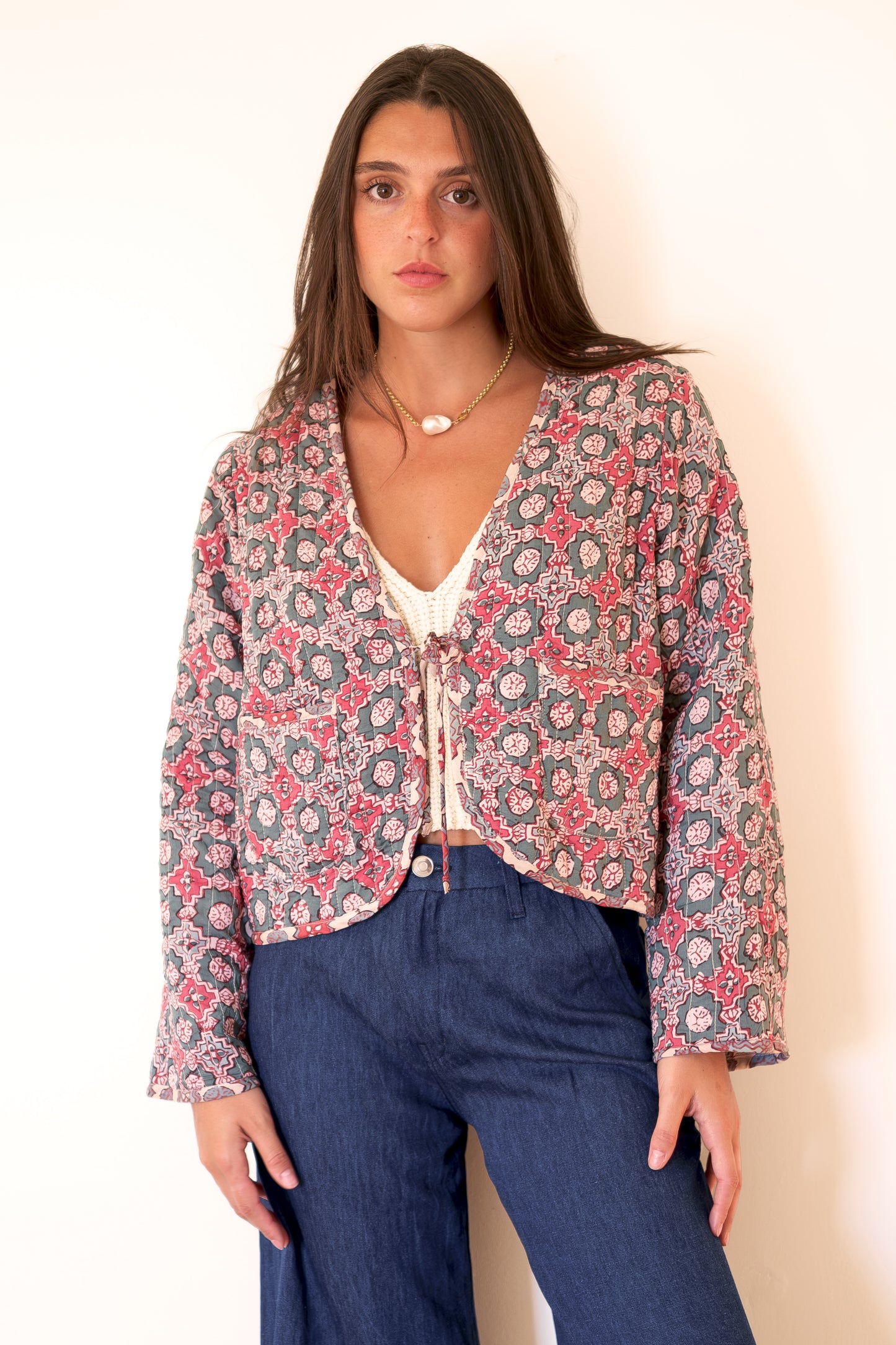 Natalie Martin Saskia Jacket - Spanish Tile Combo