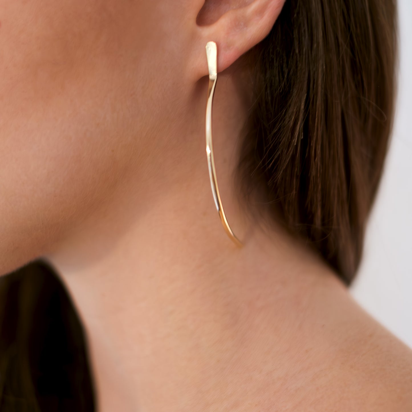 Long Bow Stud Earrings