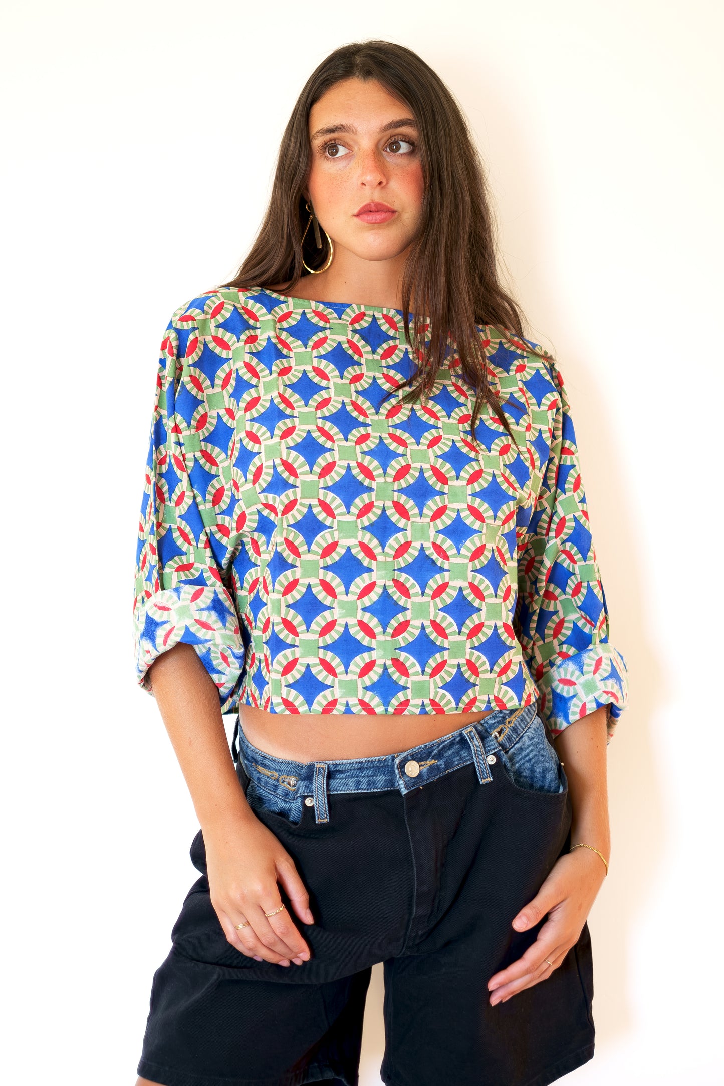 Rujuta Sheth Bloom Shirt - Tulum Block Print