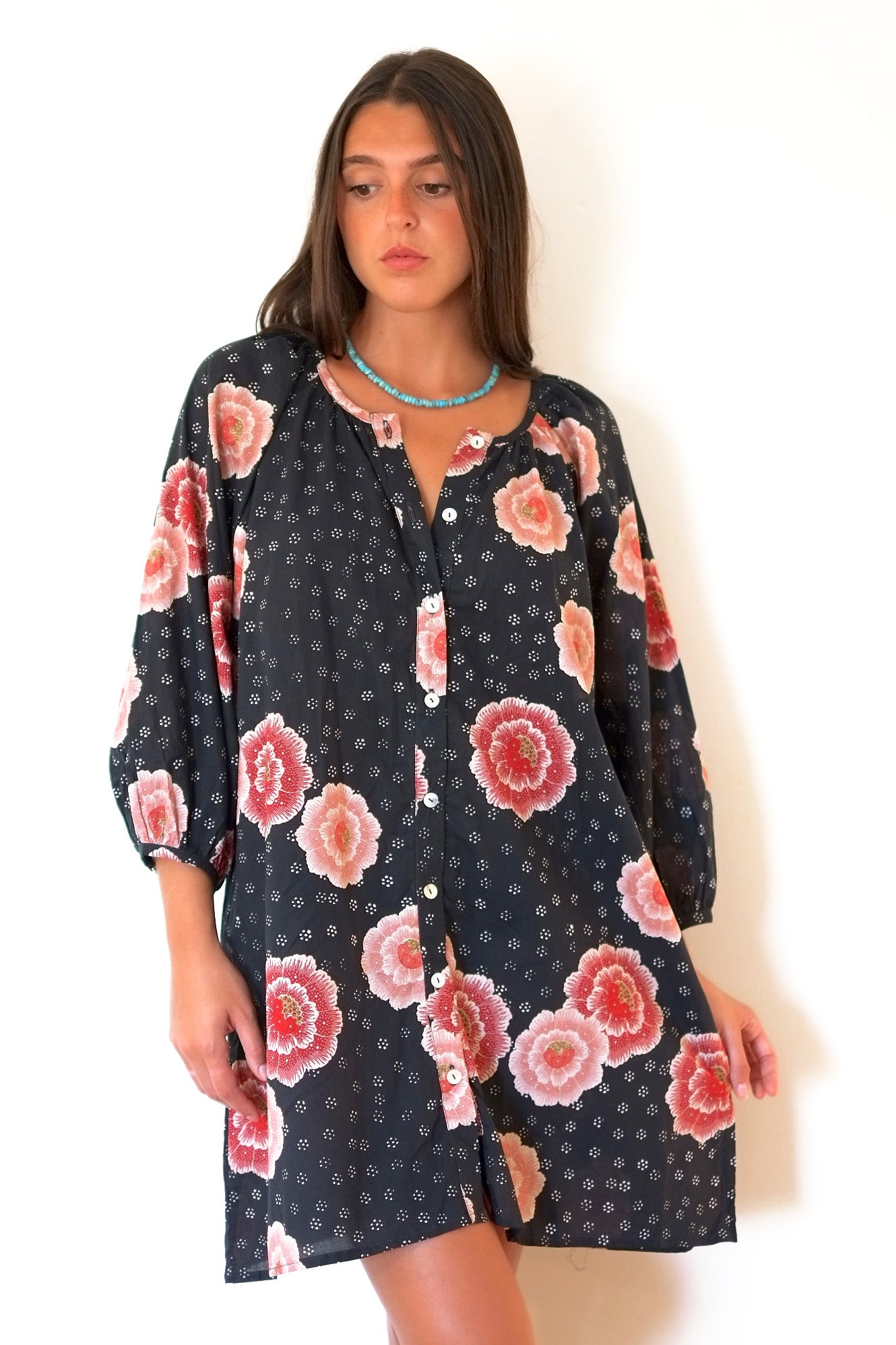 Natalie Martin Alex Short Dress - Poppy Cherry