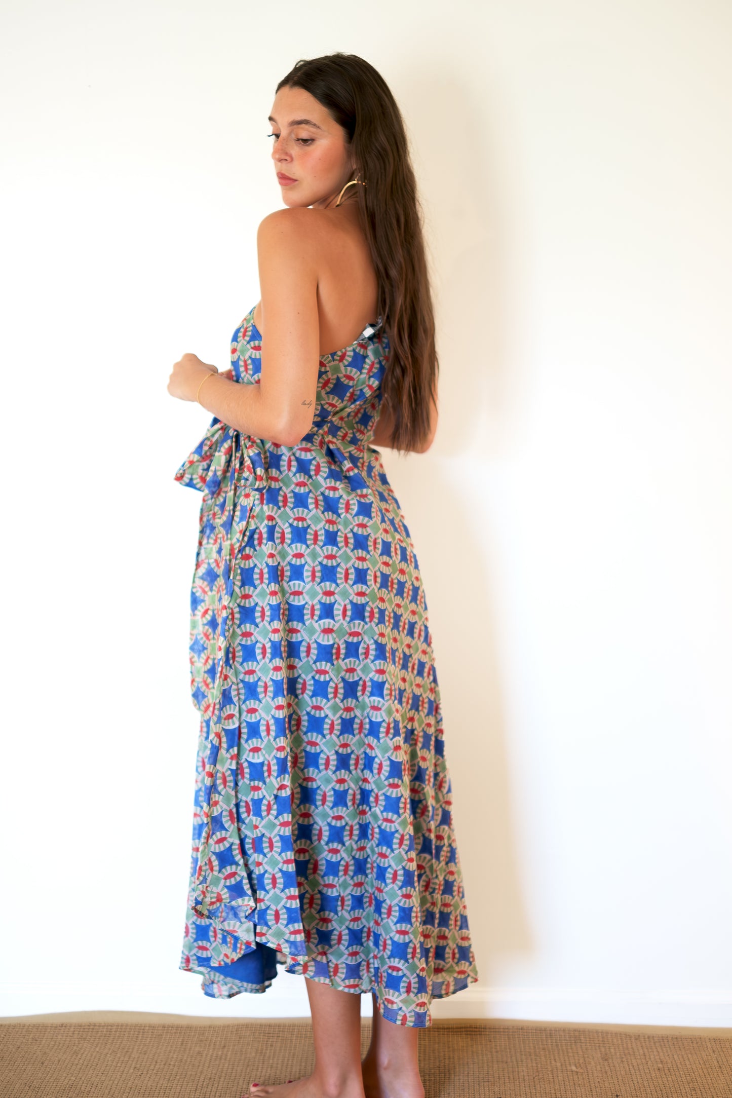 Rujuta Sheth Ana Dress - Tulum Block Print