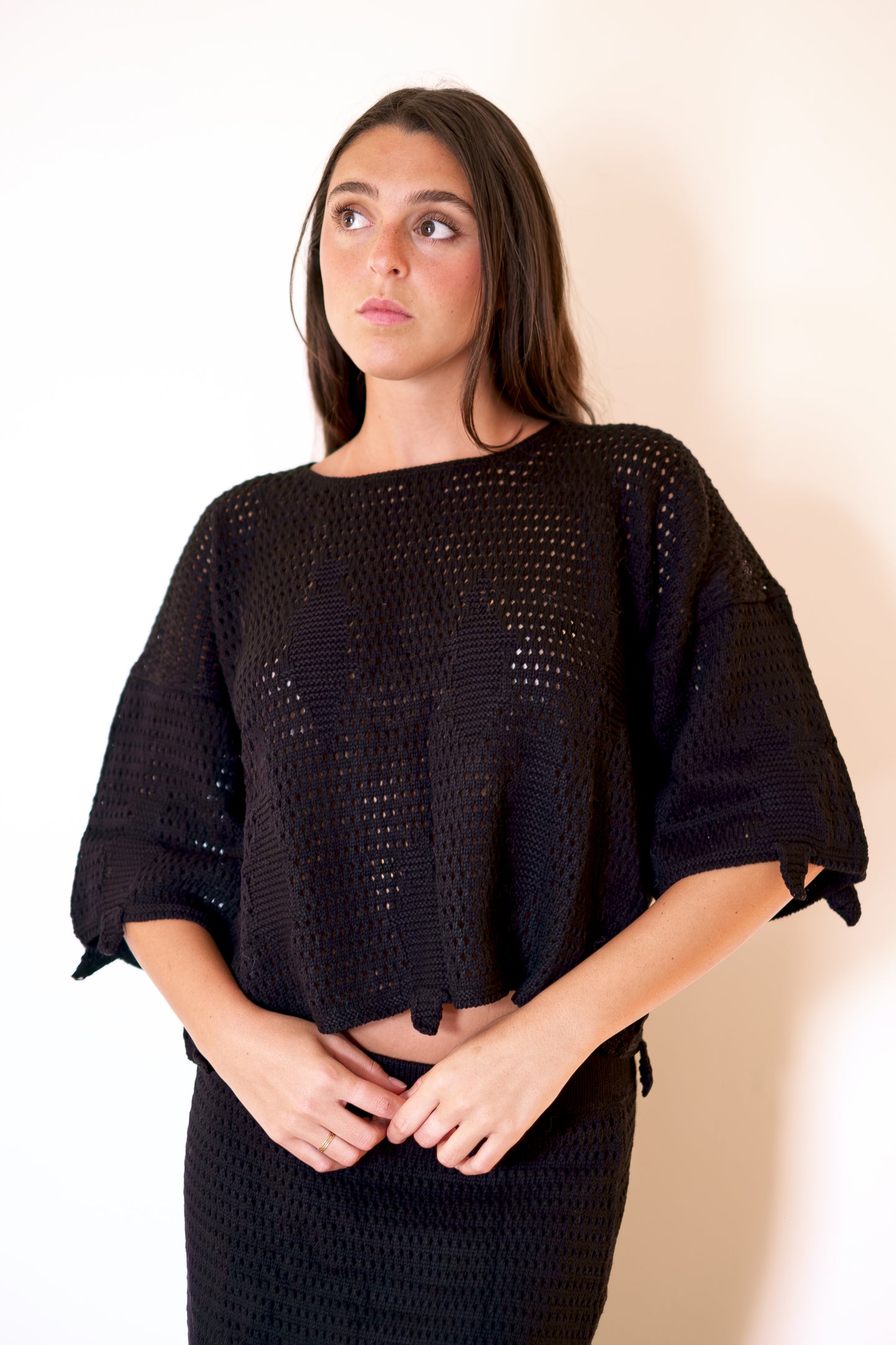MIRTH Lokaro Pointelle Top - Black