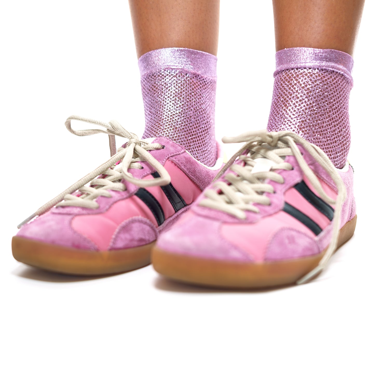 Maria La Rosa Metallic Net Socks
