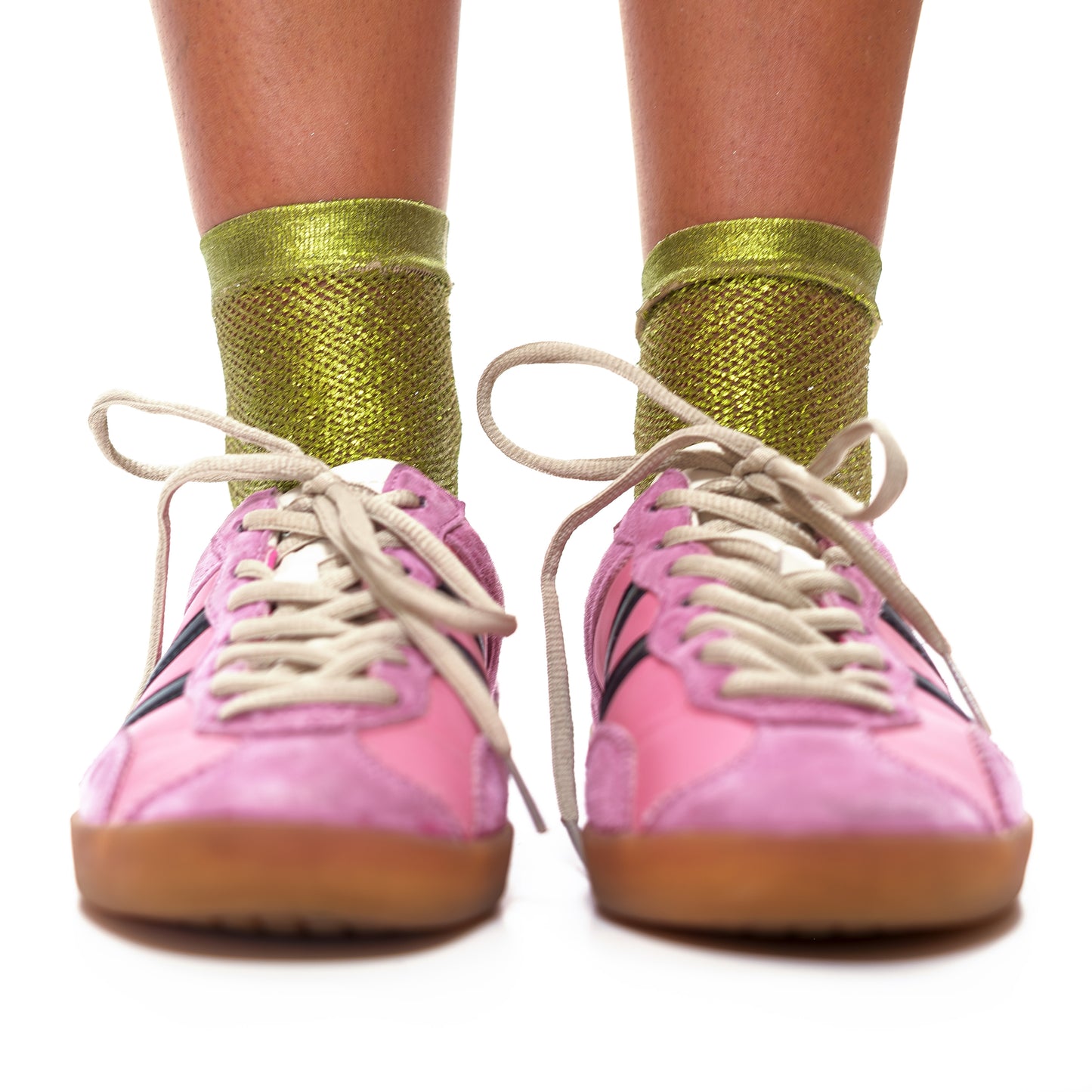 Maria La Rosa Metallic Net Socks
