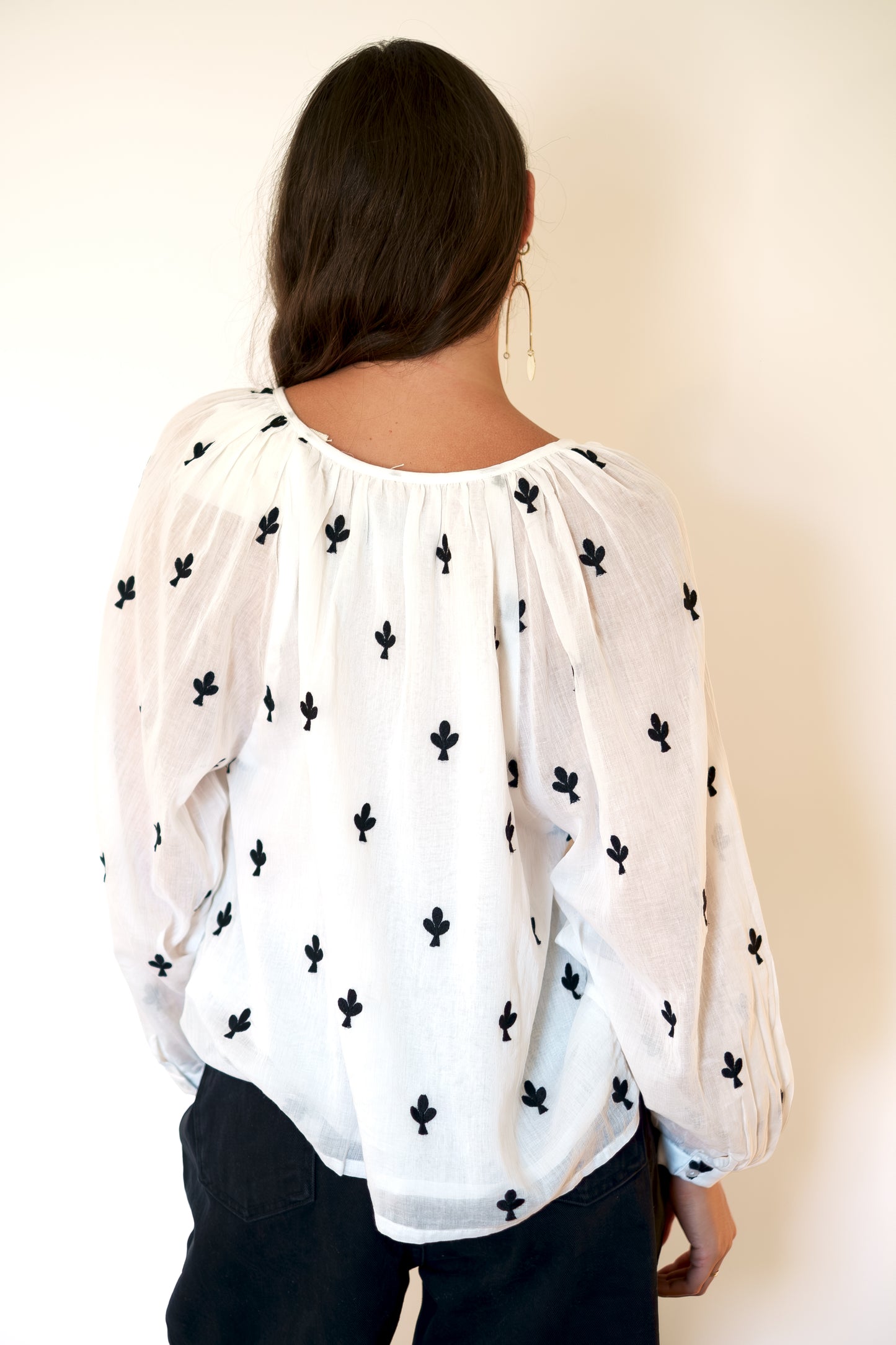 Emerson Fry Frances Blouse - Embroidered Clover