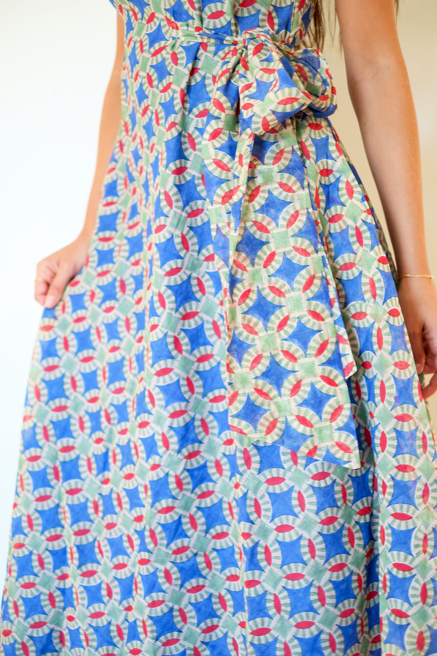 Rujuta Sheth Ana Dress - Tulum Block Print