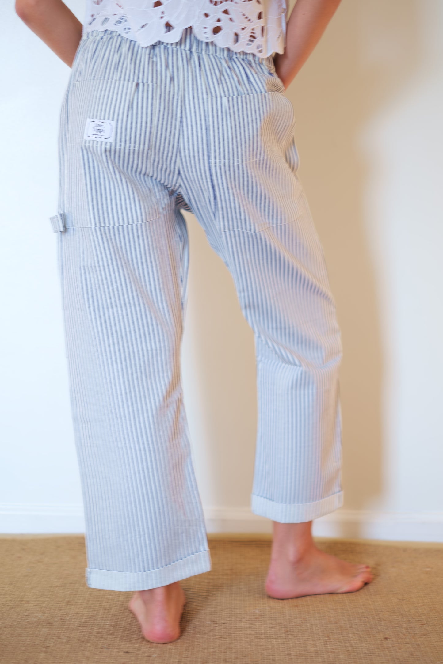 Emerson Fry Family Cargo Pant - Indigo Stripe