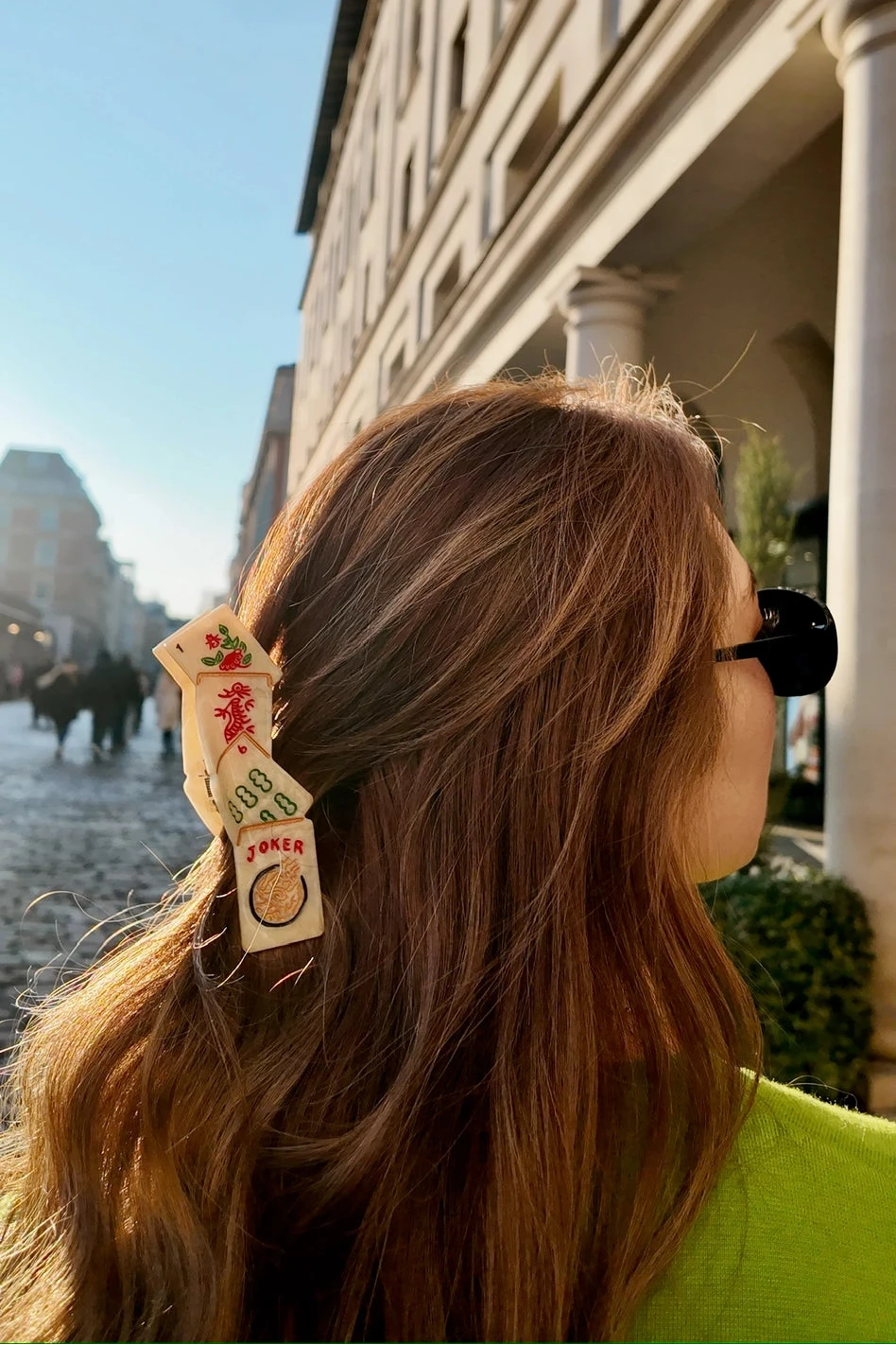 Solar Eclipse Hand-Painted Claw Clip - Mahjong