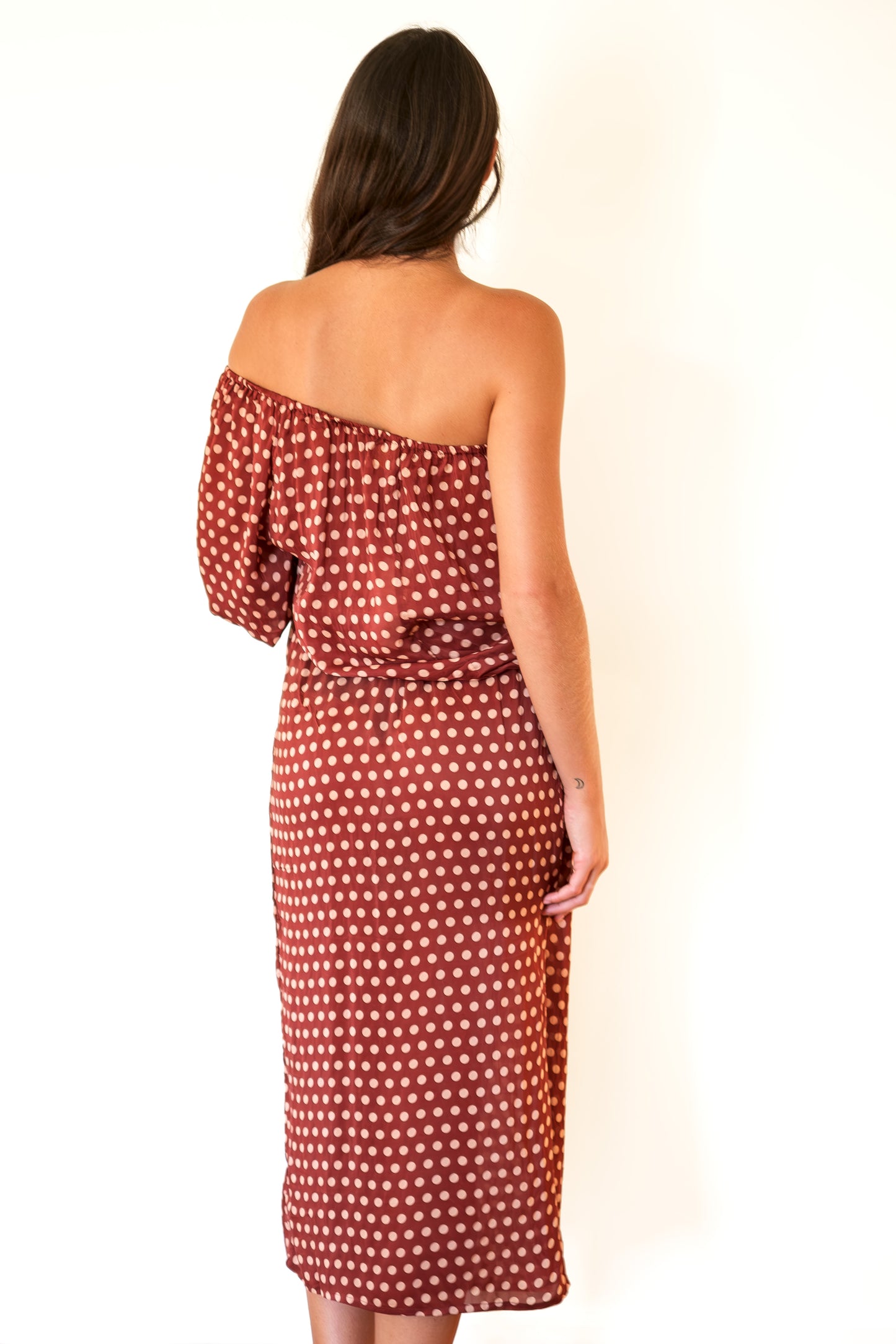 Natalie Martin Erin Top - Polka Dot Cappuccino