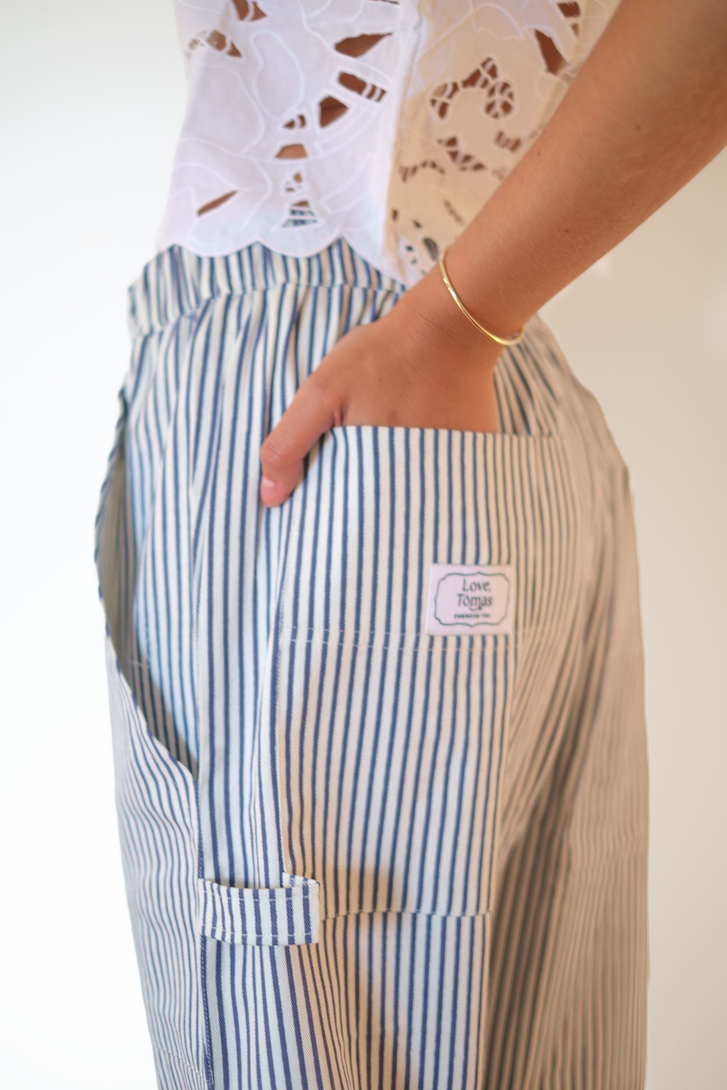Emerson Fry Family Cargo Pant - Indigo Stripe