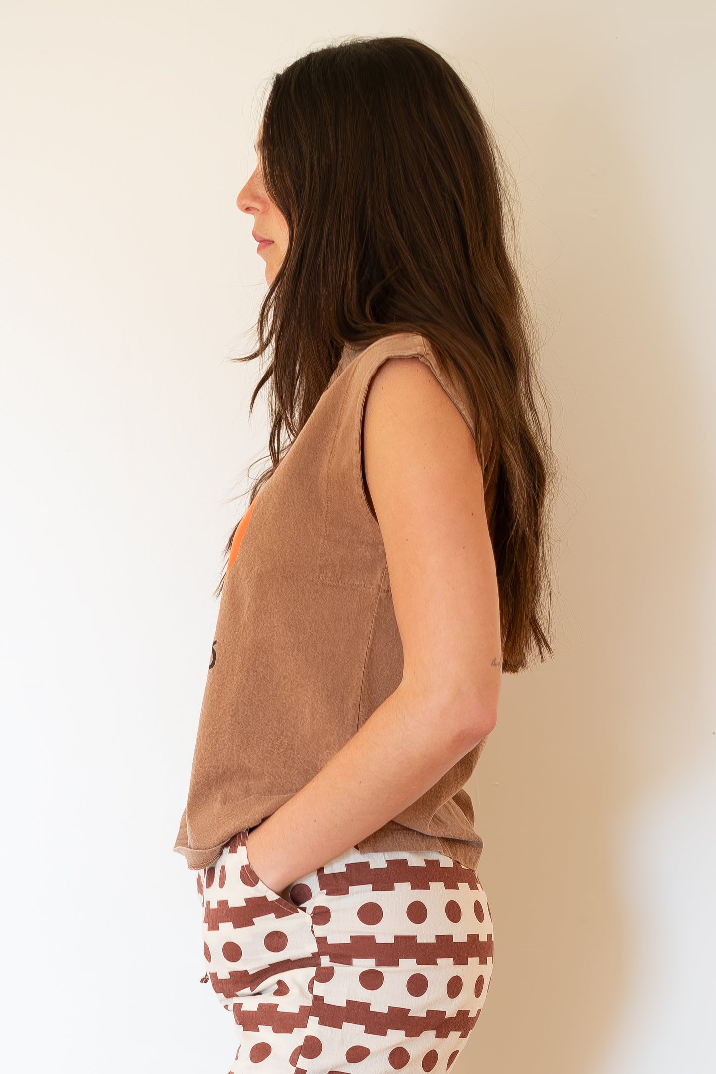 BOBO CHOSES Joyful Face Tank Top - Brown