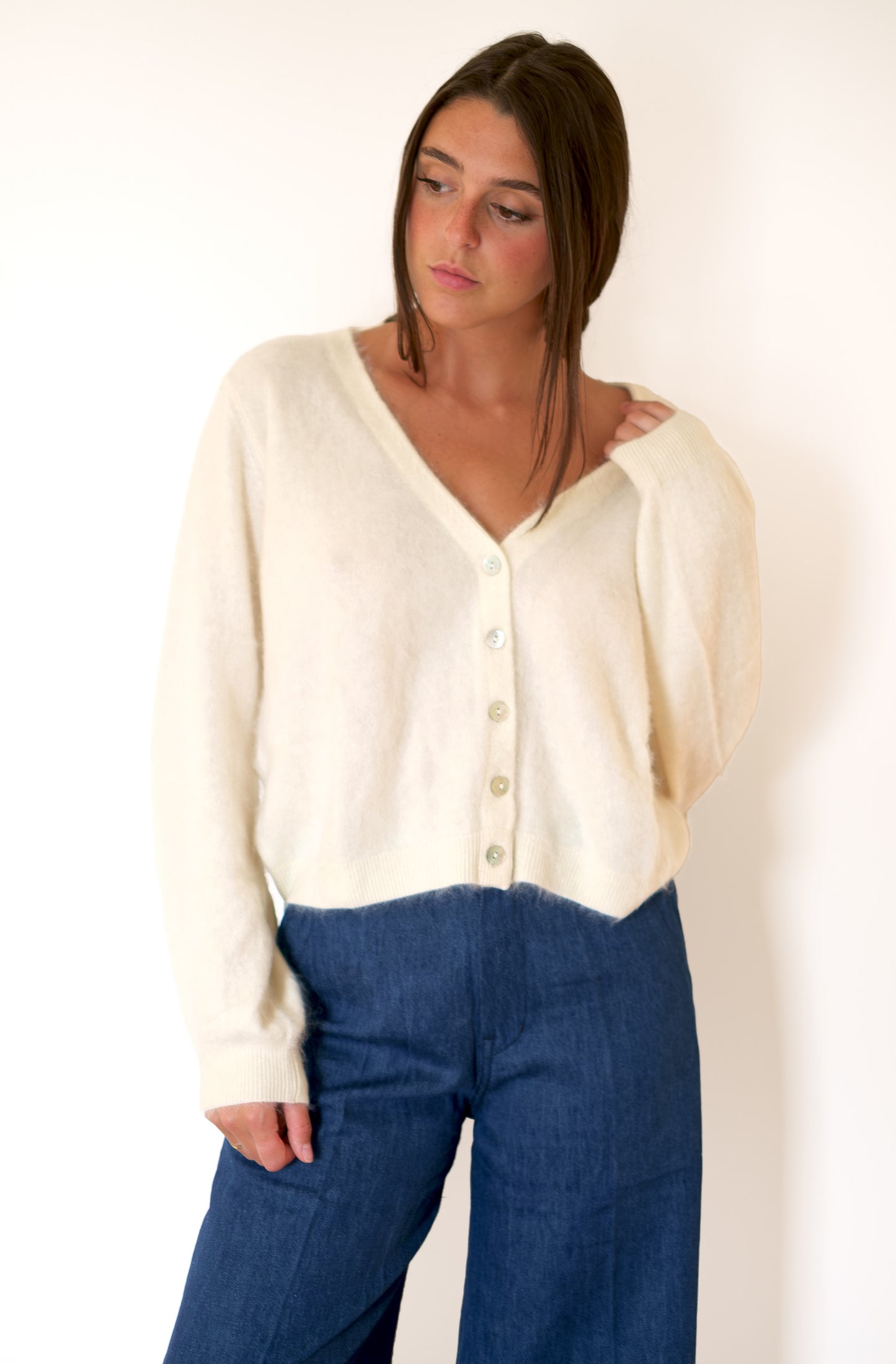 Crush Liusa Brushed Cardigan - Jasmin