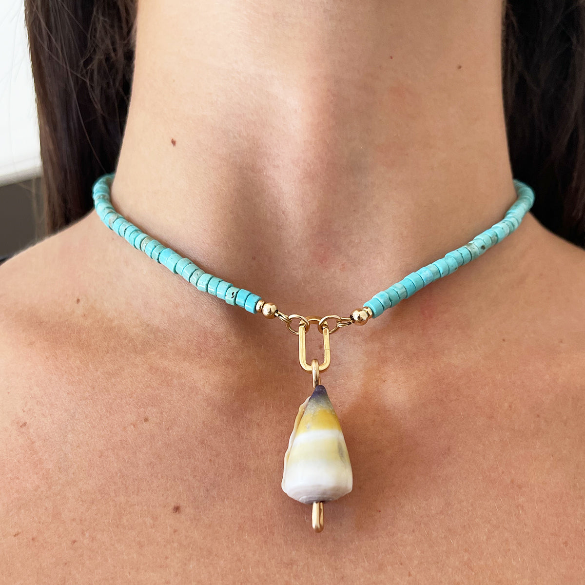 Blue Turquoise Gemstone Necklace