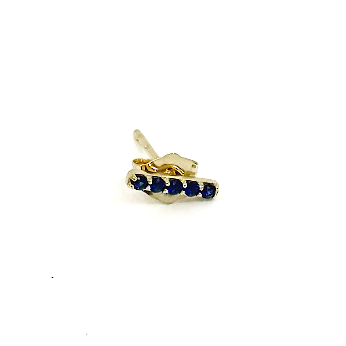 14k Fine Sapphire Bar Stud