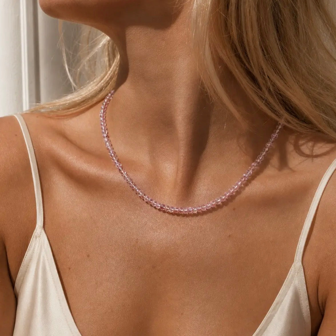 Anokhi Green - Pink Amethyst Necklace
