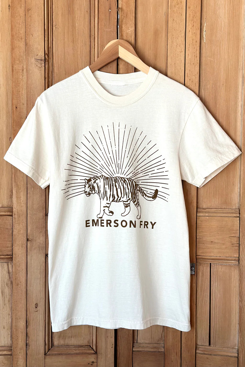 Emerson Fry Tiger Tee - Ivory + Cocoa Ink