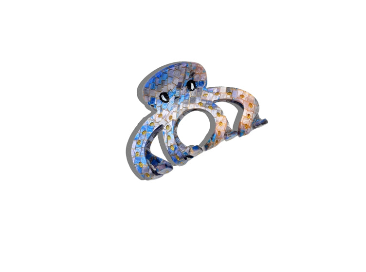 Solar Eclipse Hand-Painted Claw Clip - Octopus Claw