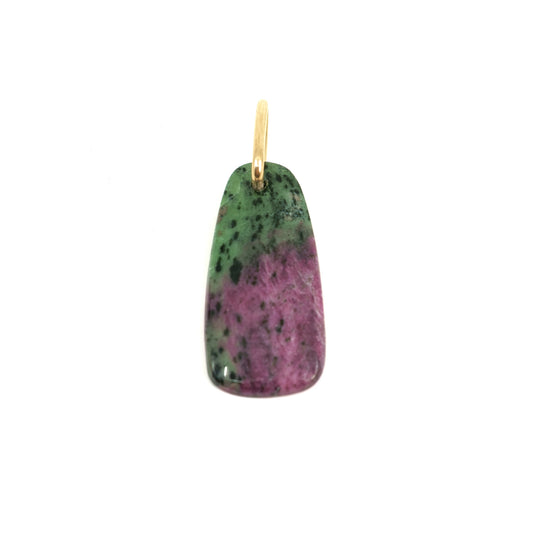 Gemstone Pendant - Ruby in Zoisite Oblong