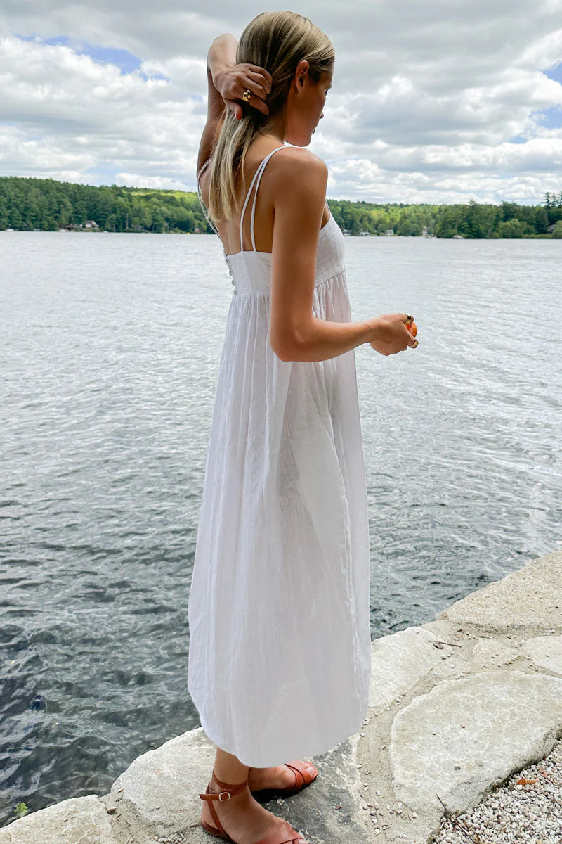 Emerson Fry Baroque Maxi Sundress in Salt
