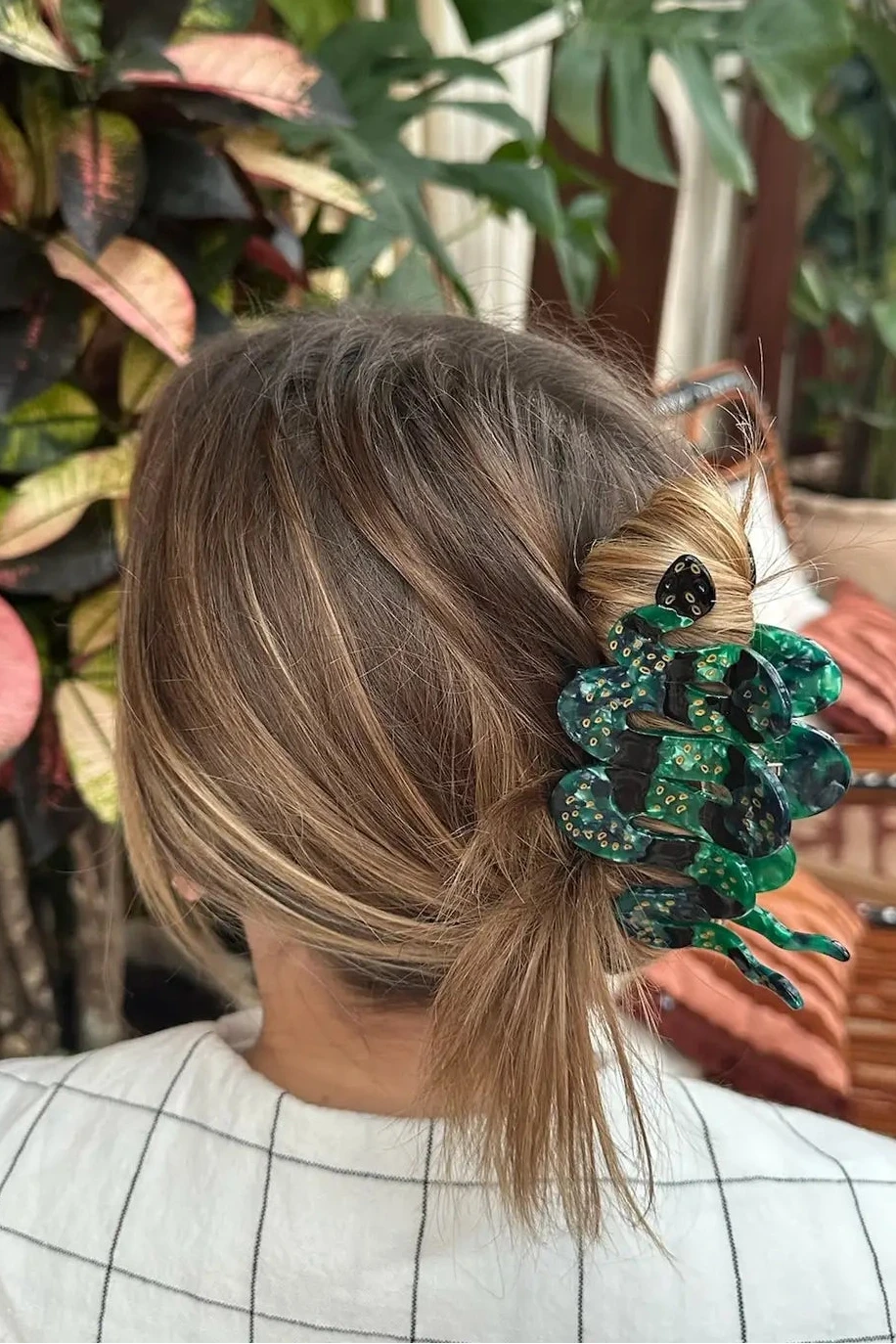 Solar Eclipse - Hand-painted Snake Claw Hair Clip | Eco-Friendly