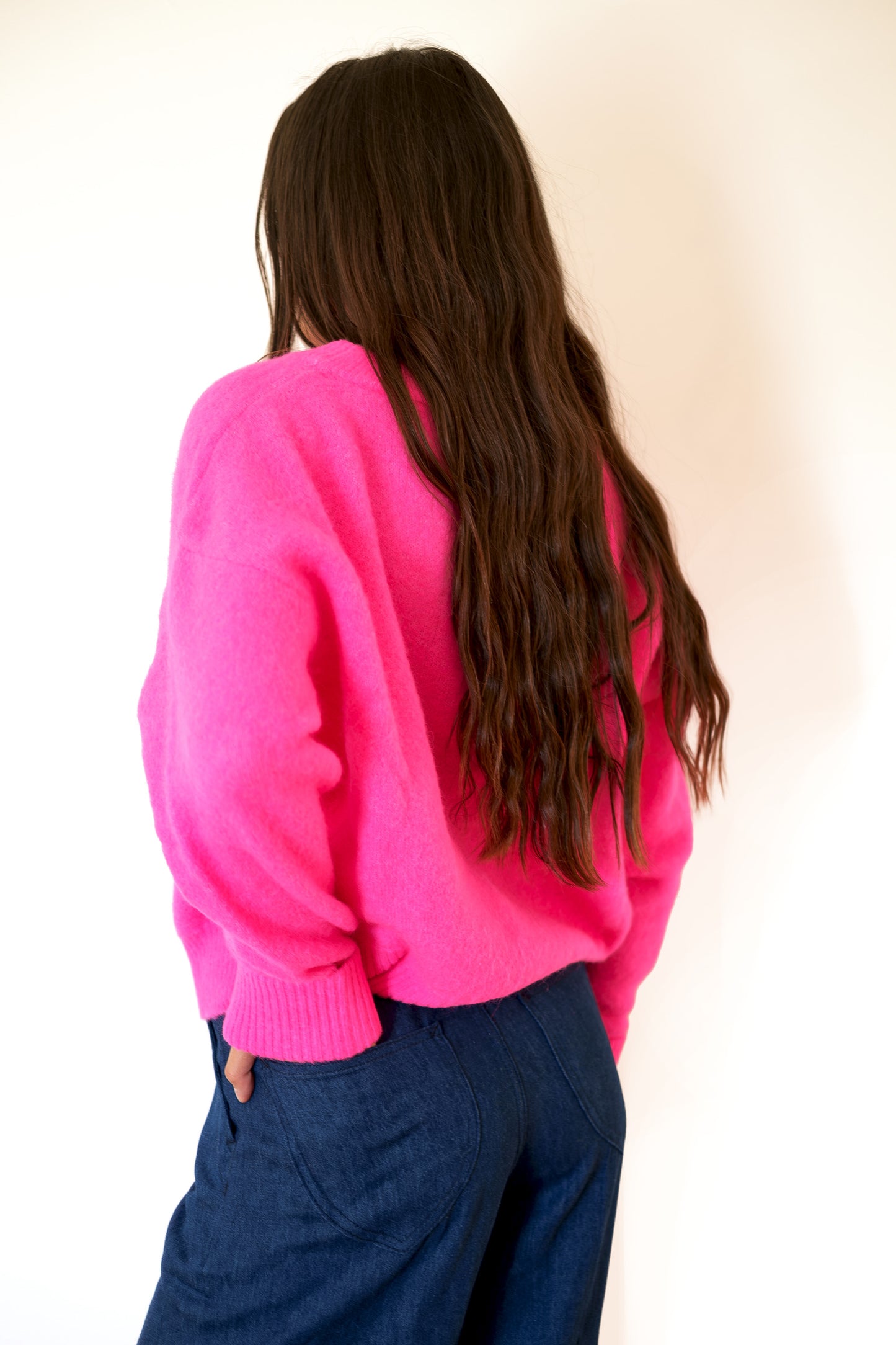American Vintage Vitow Sweater - Neon Pink