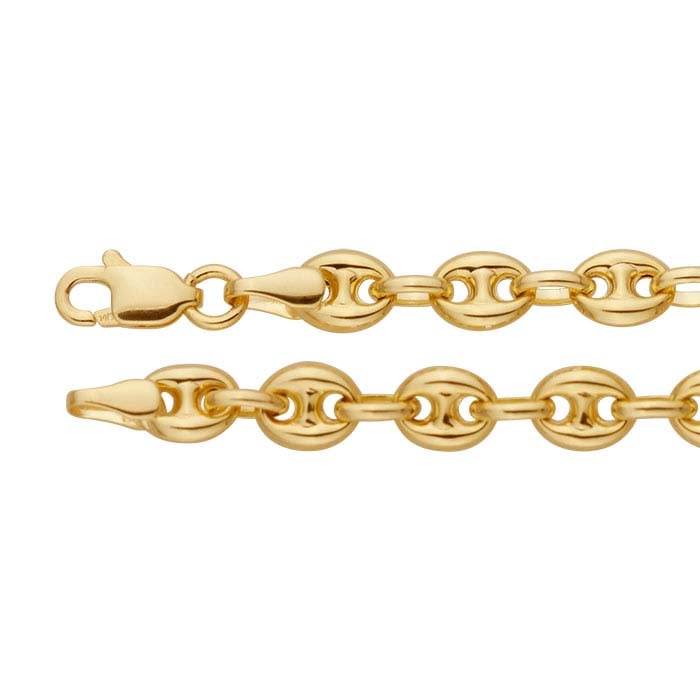 14K Yellow Gold Mariner Chain Necklace - 18"