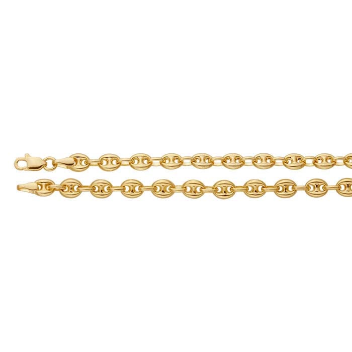14K Yellow Gold Mariner Chain Necklace - 18"