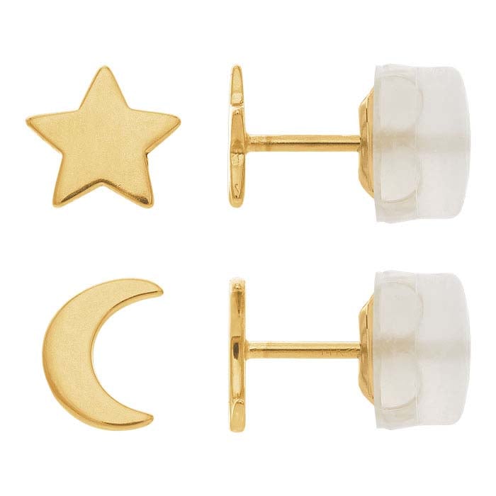 14k Tiny Shaped Studs