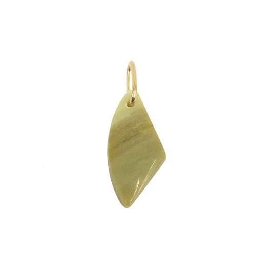 Gemstone Pendant - Green Onyx Abstract