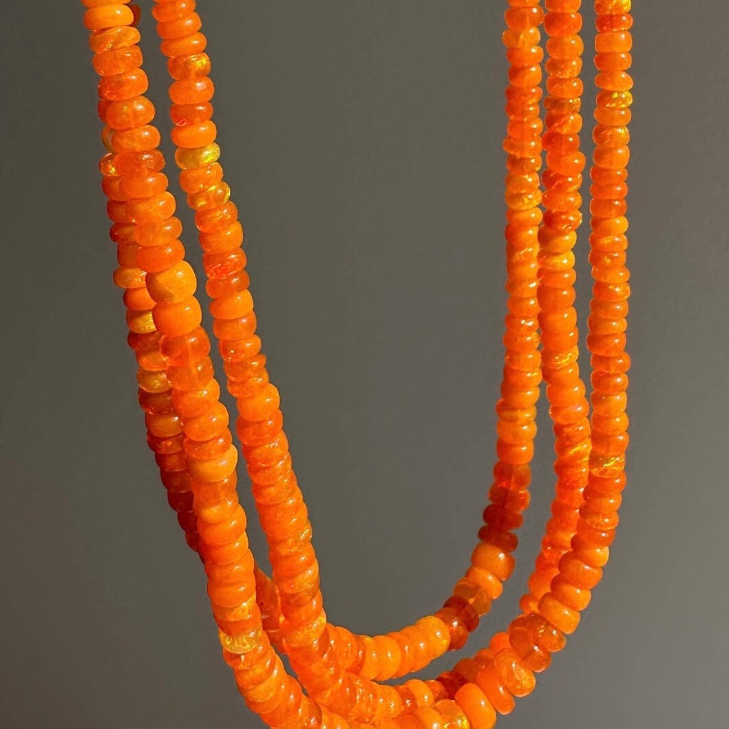 Anokhi Green - Orange Opal Necklace
