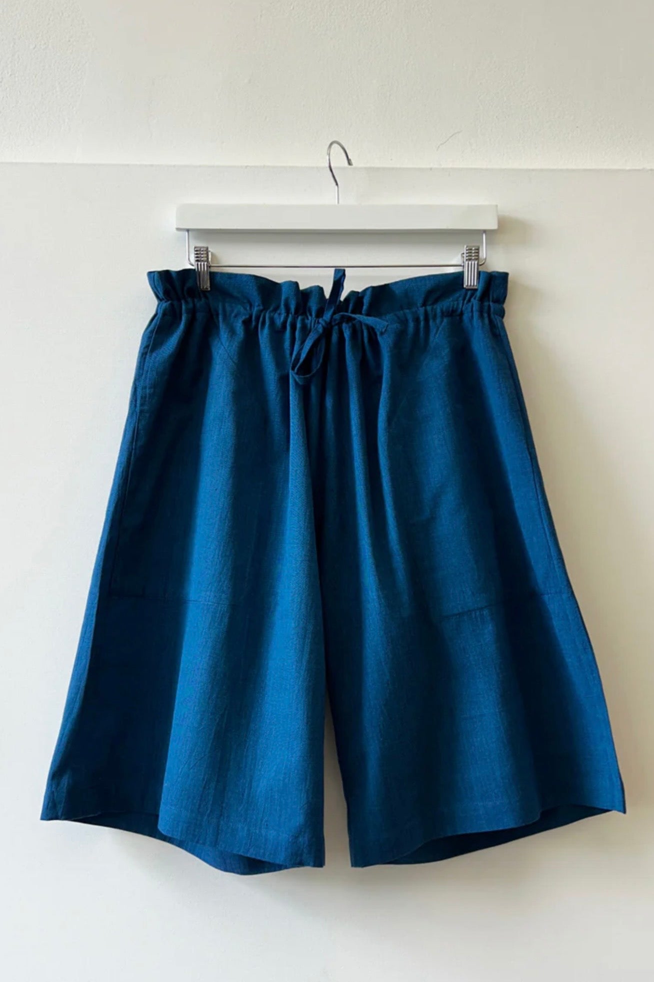 Two - Paperbag Waist Shorts in Blue