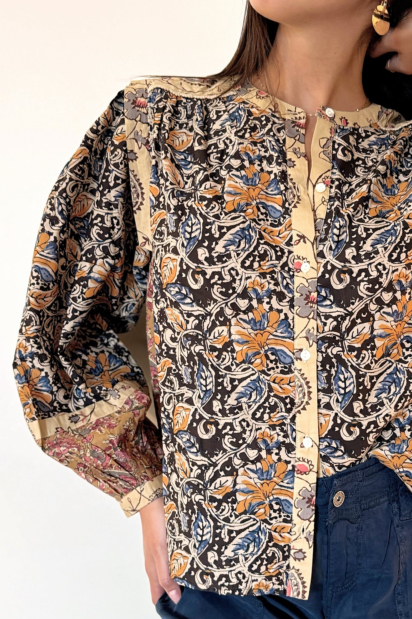 Louise Misha Jane Blouse - Charcoal Poem