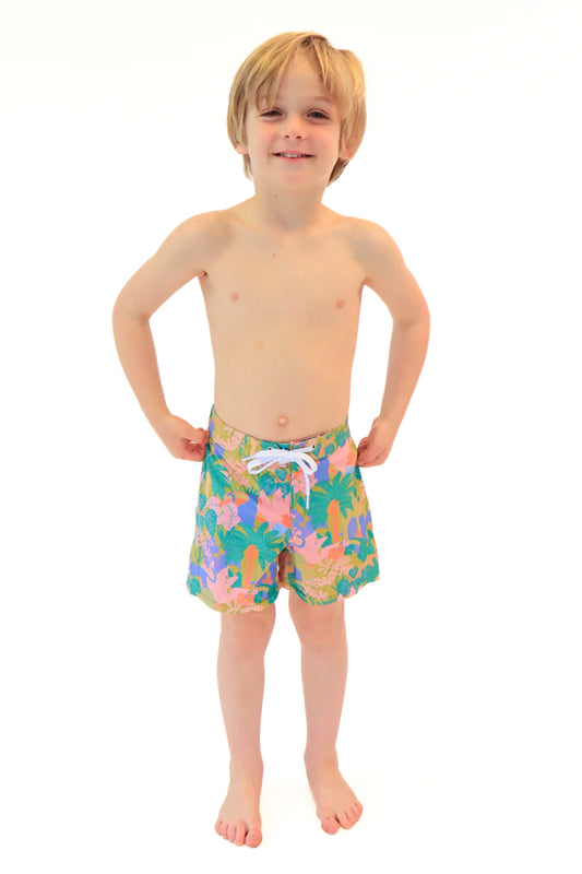 Citrine Swim Kids Johnny Boardies-  Olive Jungle