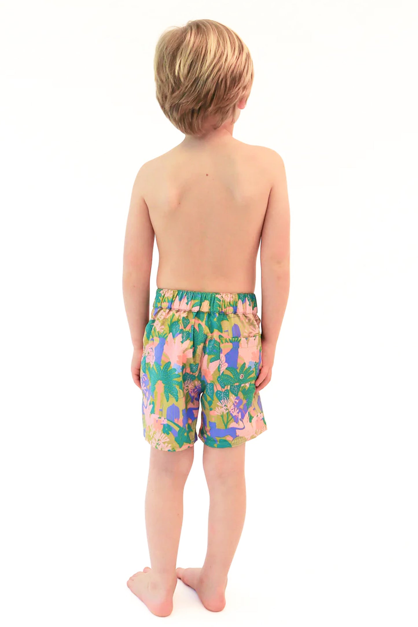 Citrine Swim Kids Johnny Boardies-  Olive Jungle