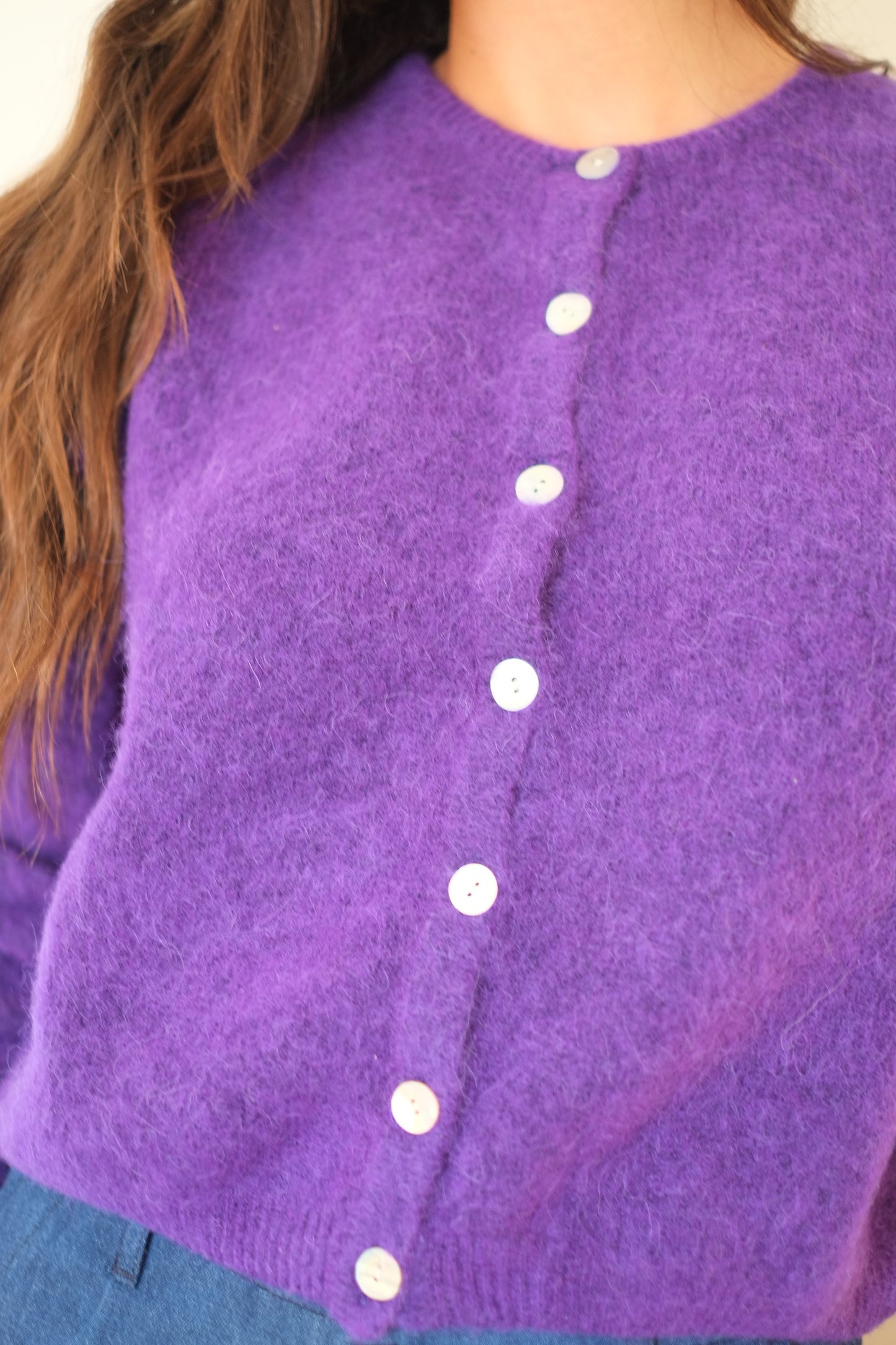 American Vintage Vitow Cardigan - Eggplant