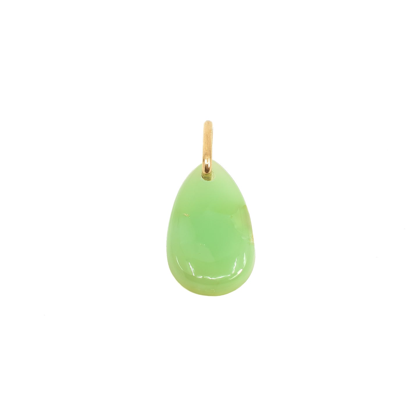 Gemstone Pendant - Chrysoprase Teardrop small