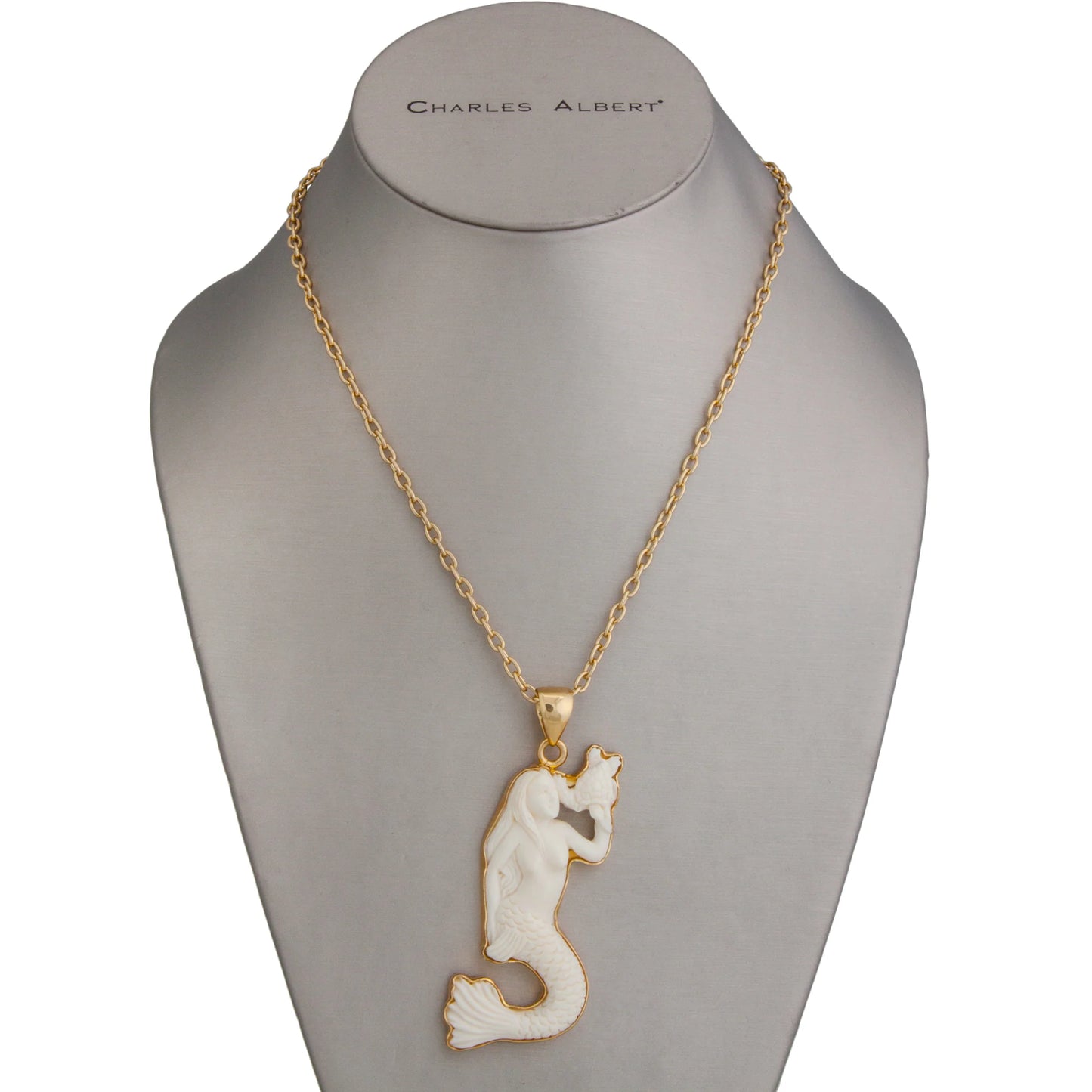 Charles Albert Bone Mermaid Pendant