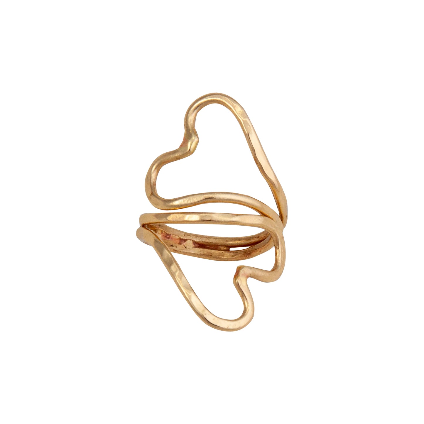 Charles Albert Double Heart Adjustable Ring