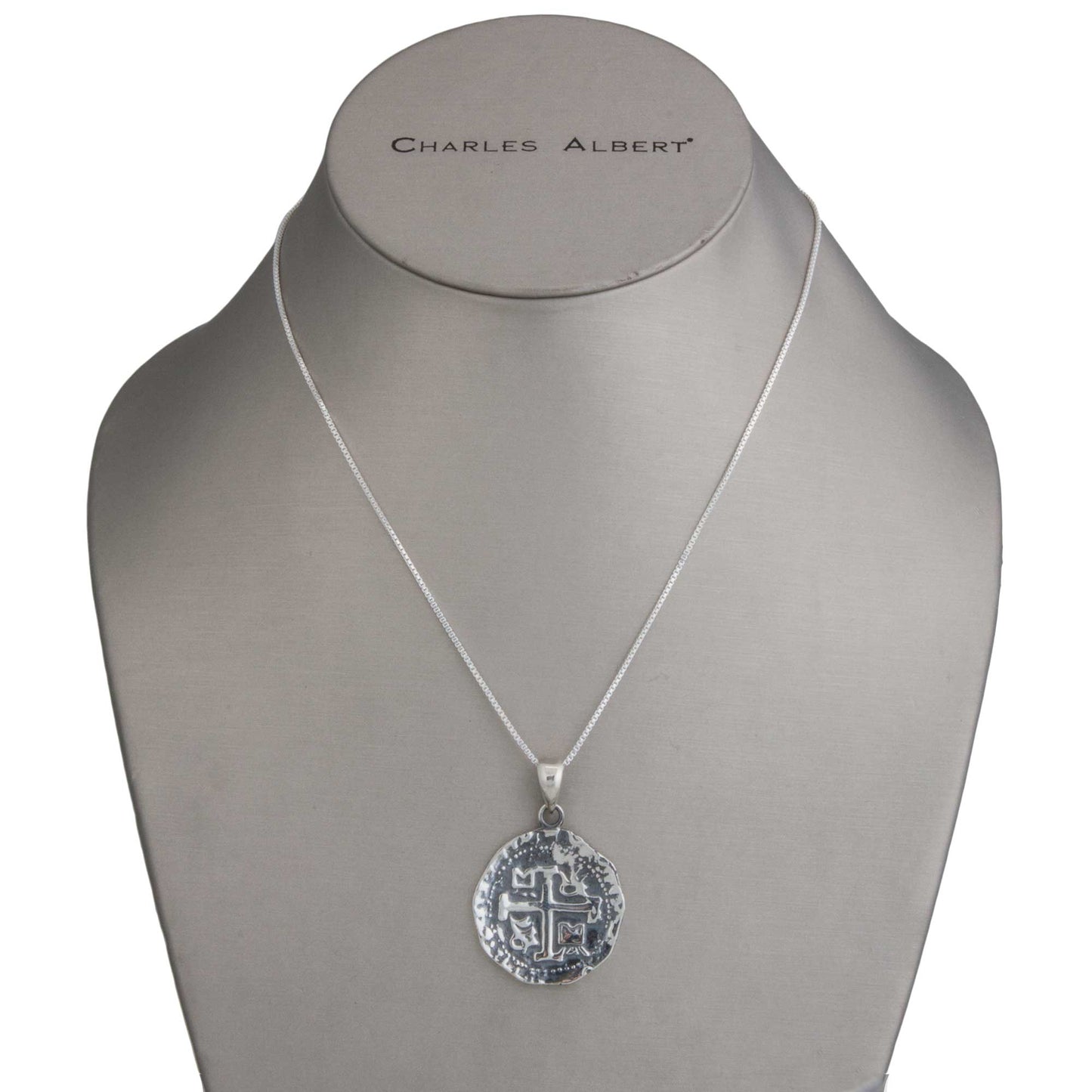 Charles Albert Sterling Silver Treasure Coin Pendant