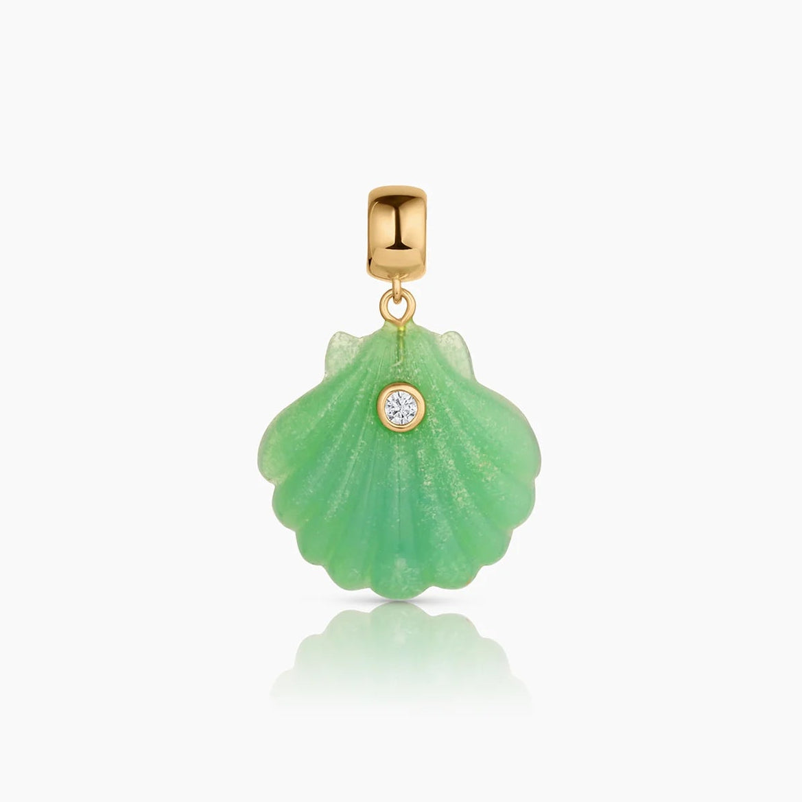 THATCH Coquille Bail Charm - Chrysoprase