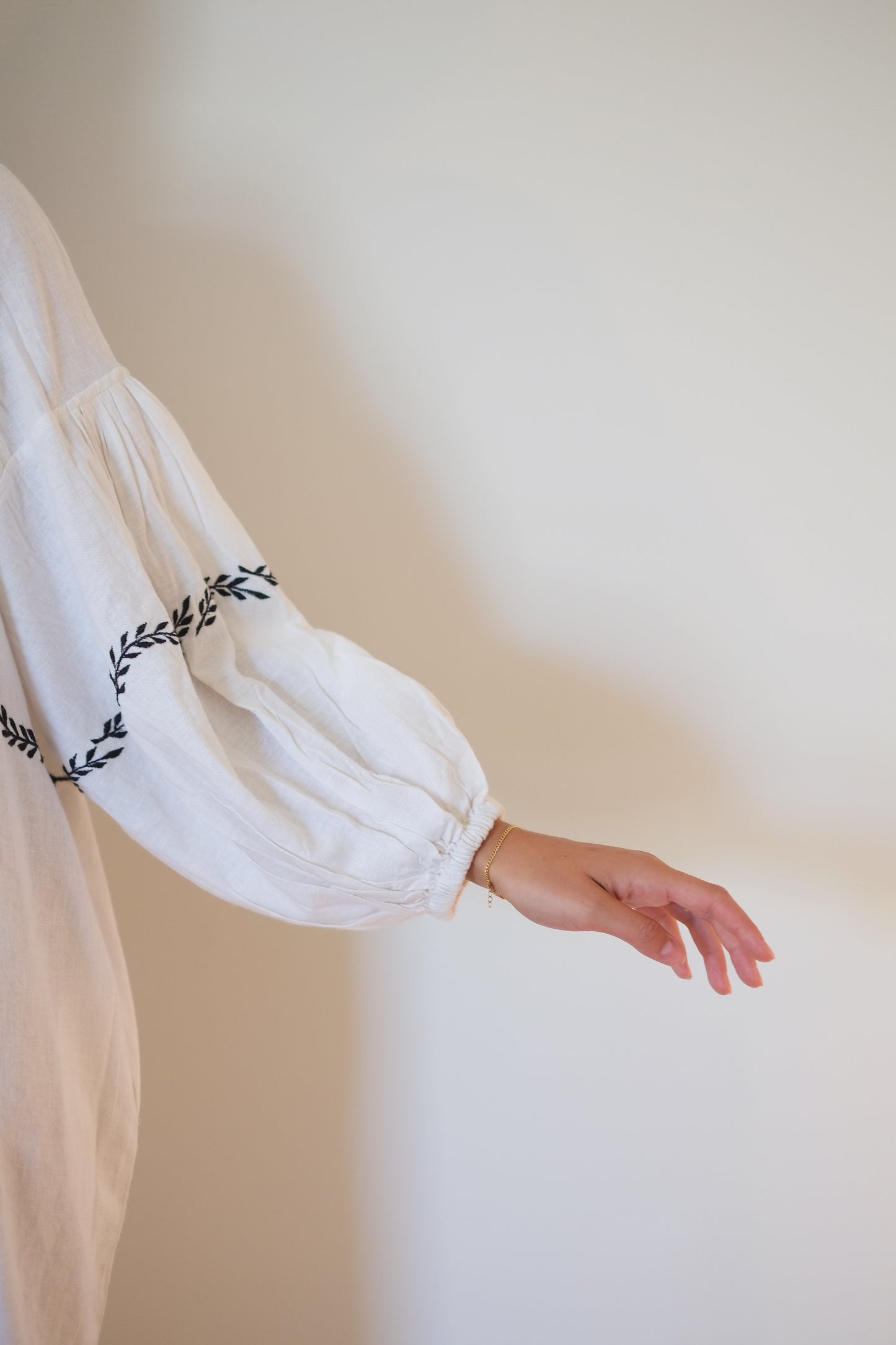Emerson Fry Folk Maxi Dress - White Dove Embroidery
