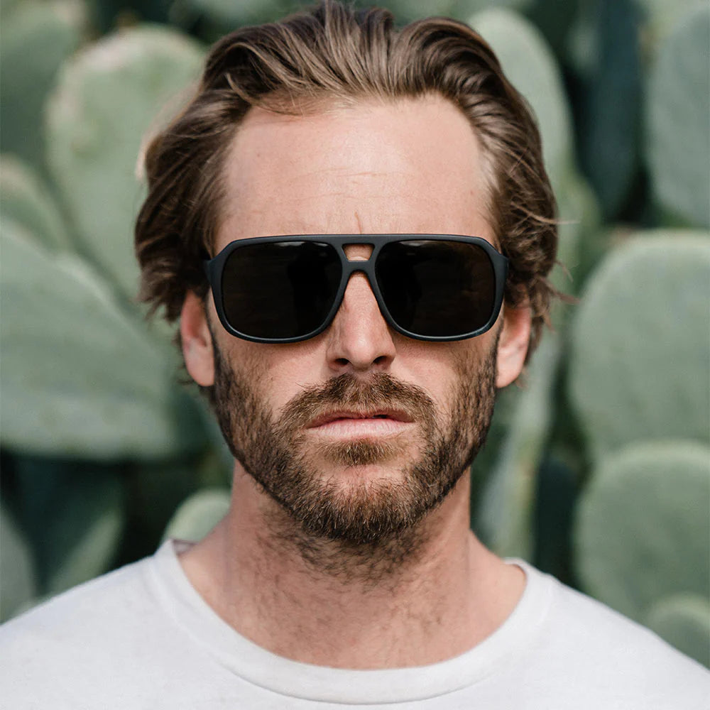 Electric Dude Sunglasses - Matte Black/Grey Polarized