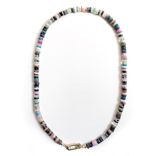 Dark Confetti Opal Gemstone Necklace