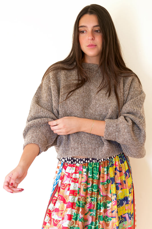 Atelier Delphine Balloon Sleeve Sweater - Deer
