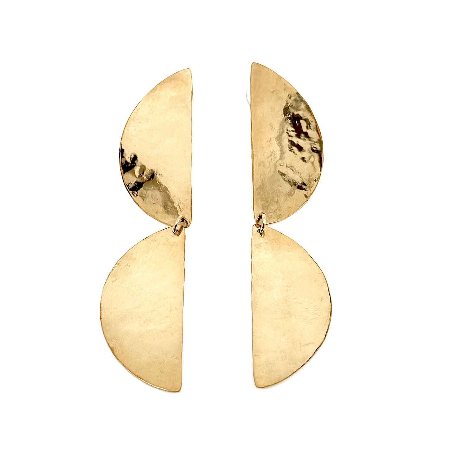 Double Half Moon Statement Earrings