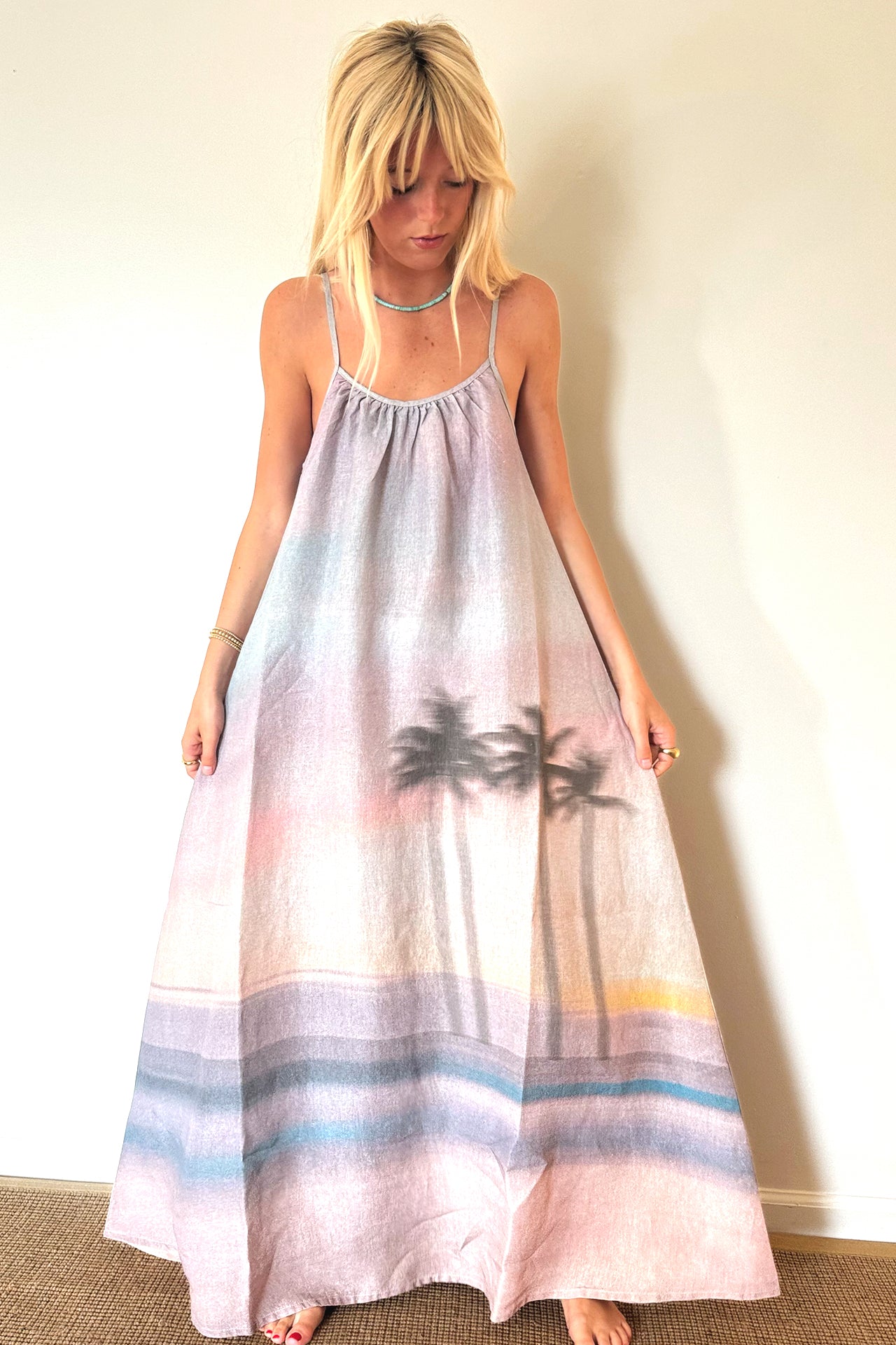 The New Society Sunset Dress- Sunset Print