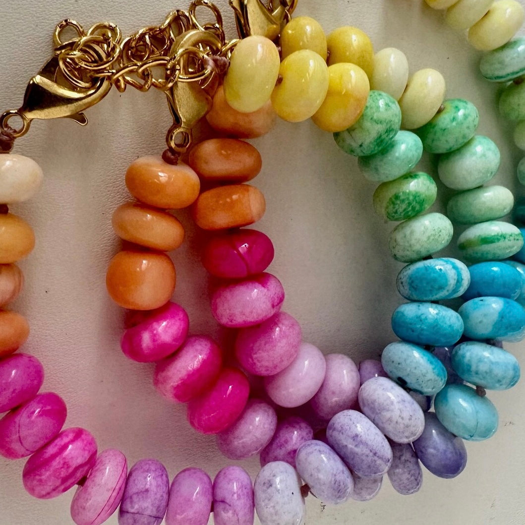 Anokhi Green - Pastel Rainbow Bracelet